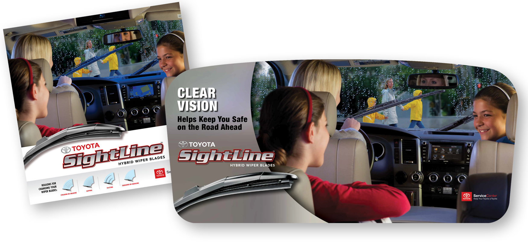 Dealers had beautiful displays for SightLine wiper blades that just needed a bit of a refresh. We took the old displays and created a new display header that reflected the updated logo and messaging for the blades. This resulted in a display that looked new and was cost-effective for the client. Sometimes you don’t need to completely reinvent the wheel, you just need to figure out how to work creatively with the materials you already have.